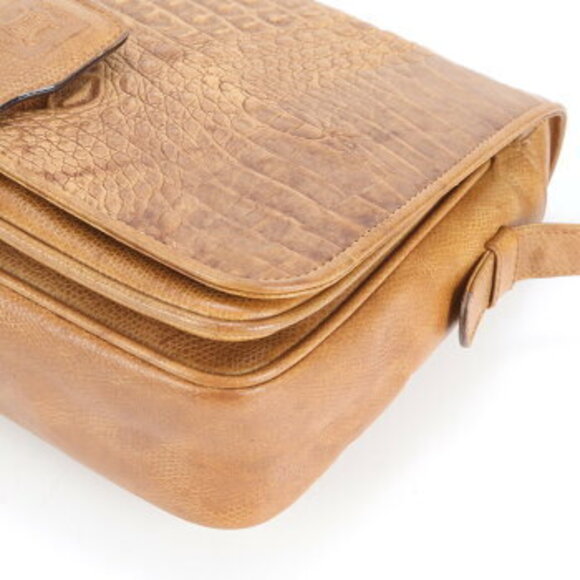 Celine Crocodile Leather Crossbody Bag Brown - Picture 4 of 9